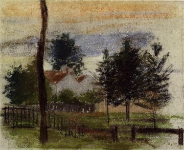 paisaje en louveciennes Camille Pissarro Pinturas al óleo